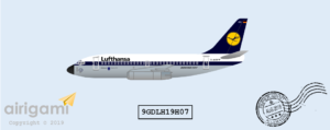 9G: Lufthansa (1970 c/s) - Boeing 737-200 [9GDLH19H07]