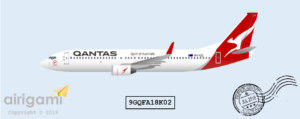 9G: Qantas Airways (2016 c/s) - Boeing 737-800 [9GQFA18K02]