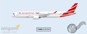 9G: Air Mauritius (2009 c/s) - Airbus A350-900 [9GMAU19J06]