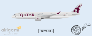 9G: Qatar Airways (2011 c/s) - Airbus A350-900 [9GQTR19M24]