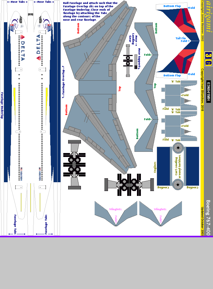 3G: Delta Air Lines (2007 c/s) - Boeing 767-400 [Airigami X by Ivan]