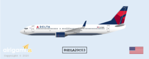 8G: Delta Air Lines (2007 c/s) - Boeing 737-800 [8GDAL20C03]