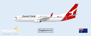 8G: Qantas Airways (2016 c/s) - Boeing 737-800 [8GQFA20C02]