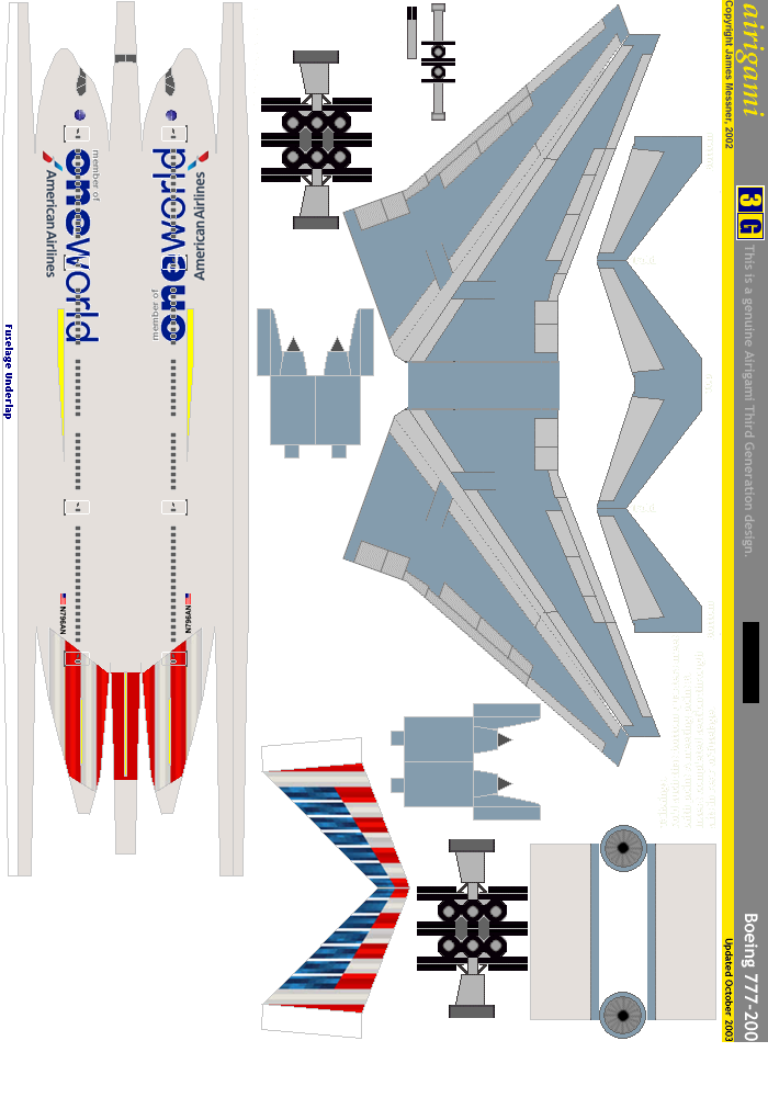 3G: American Airlines (2013 c/s) - Boeing 777-200 [Airigami X by Haryel]