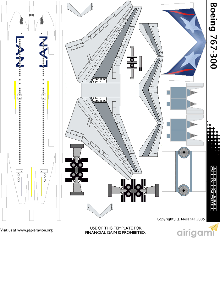 Airigami X: LAN (2004 c/s) - Boeing 767-300 by Haryel