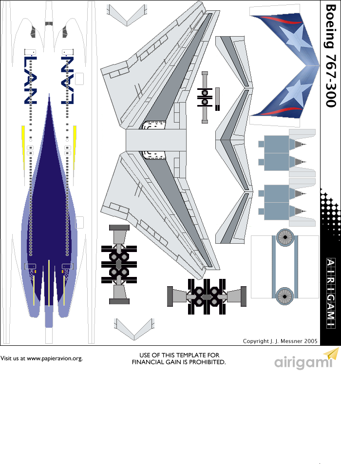 Airigami X: LAN (2004 c/s) - Boeing 767-300 by Haryel