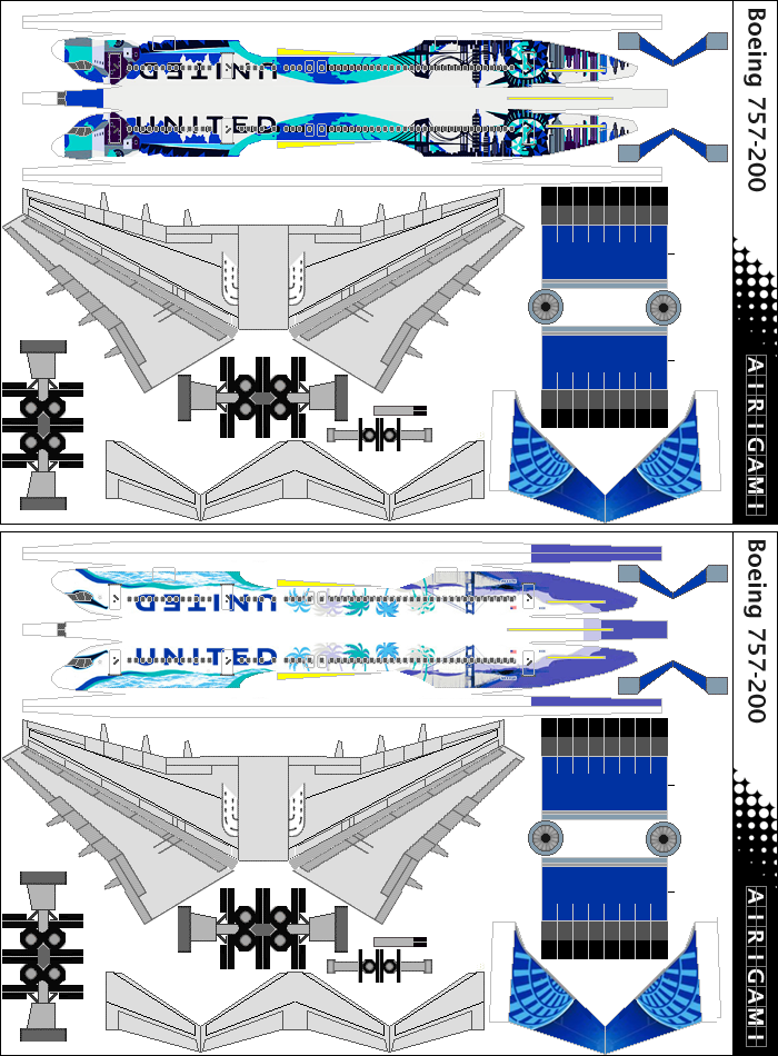 4G: United Airlines (2019 c/s Special) - Boeing 757-200 [Airigami X by Haryel]