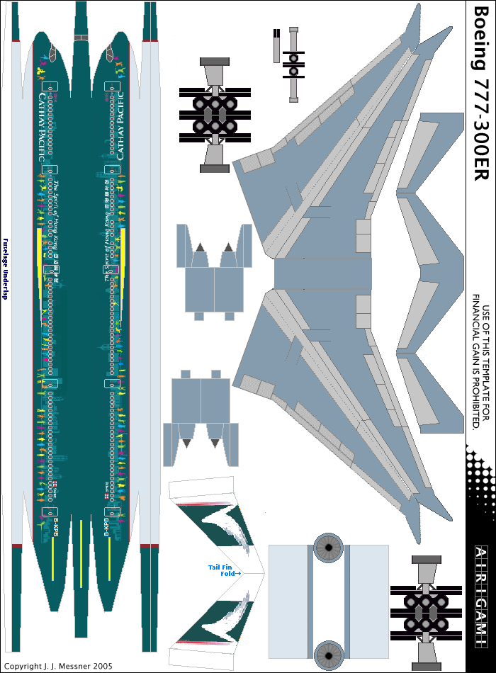 4G: Cathay Pacific (1994 c/s) - Boeing 777-300 [Airigami X by Ivan]