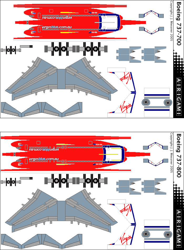 4G: Virgin Blue (2000 c/s) - Boeing 737-700 [4GVOZ0403A] and Boeing 737-800 [4GVOZ0603B]