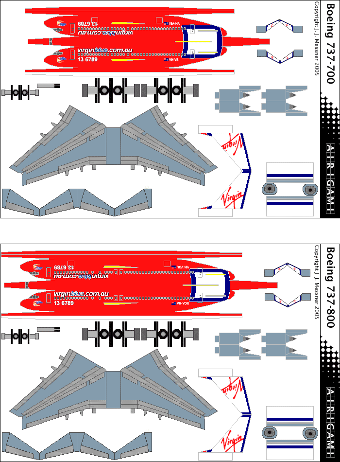 4G: Virgin Blue (2000 c/s) - Boeing 737-700 [4GVOZ0403D] and Boeing 737-800 [4GVOZ0603E]