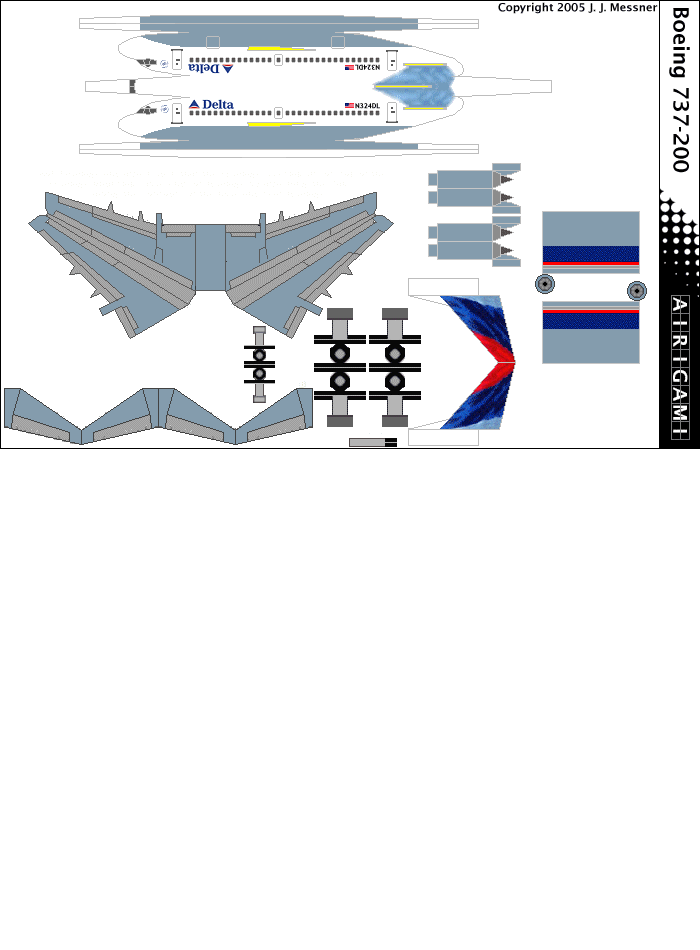 4G: Delta Air Lines (2000 c/s) - Boeing 737-200 [4GDAL0508A]