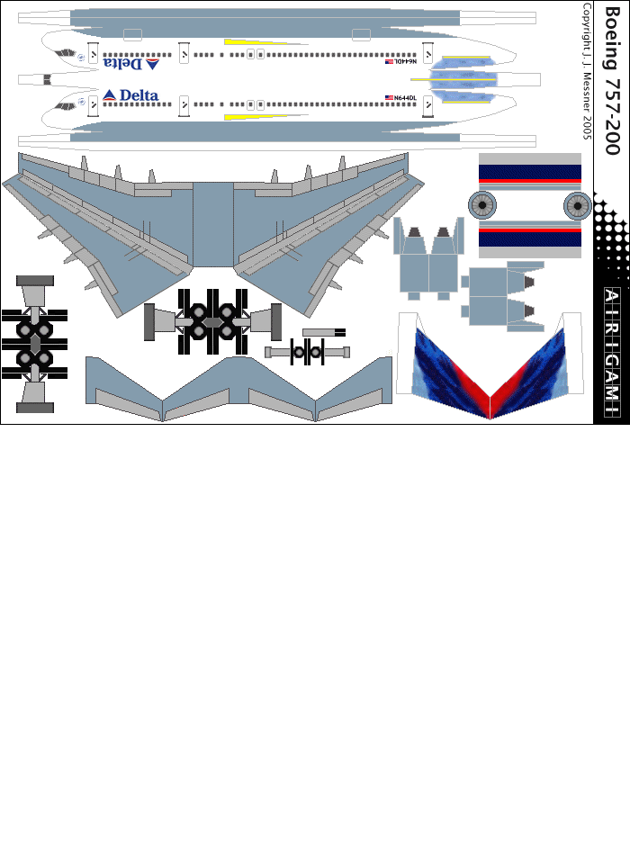 4G: Delta Air Lines (2000 c/s) - Boeing 757-200 [4GDAL0508D]