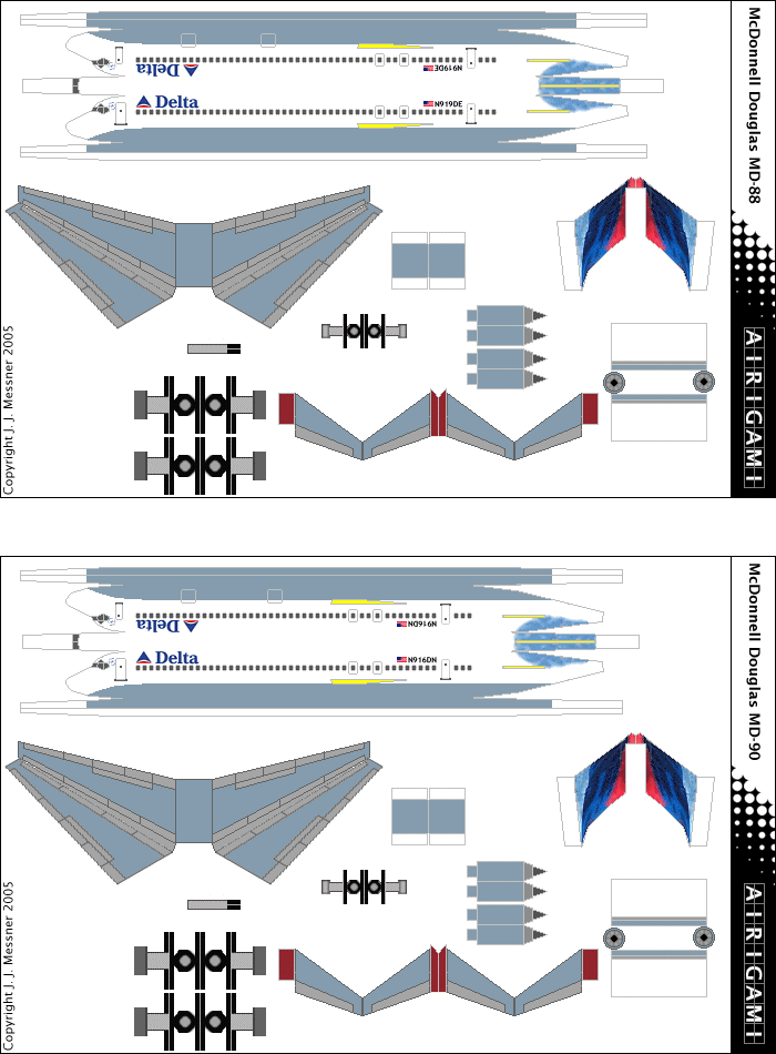 4G: Delta Air Lines (2000 c/s) - McDonnell Douglas MD-88 [4GDAL0508E] and McDonnell Douglas MD-90 [4GDAL0508F]