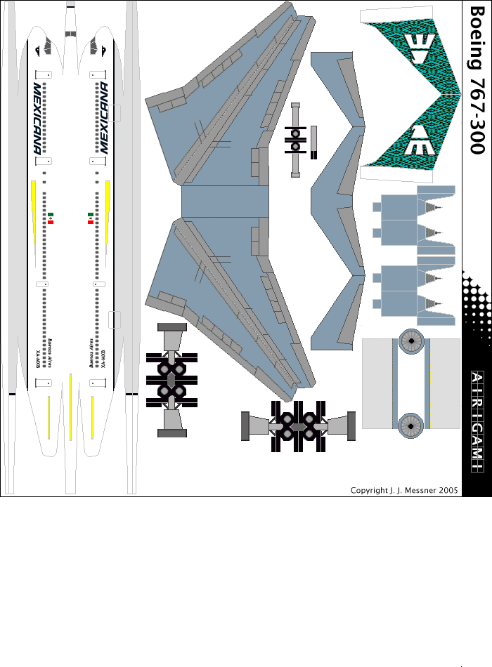 4G: Mexicana (1996 c/s) - Boeing 767-300 [4GMXA2001F]