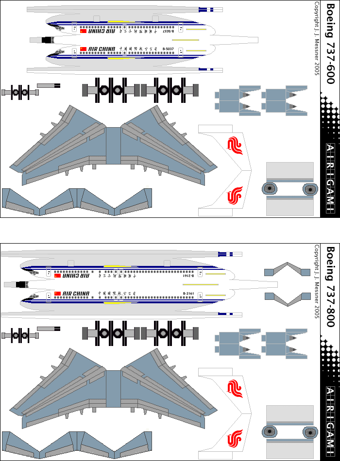 4G: Air China (1988 c/s) - Boeing 737-600 [4GCCA0407H] and Boeing 737-800 [4GCCA0407K]