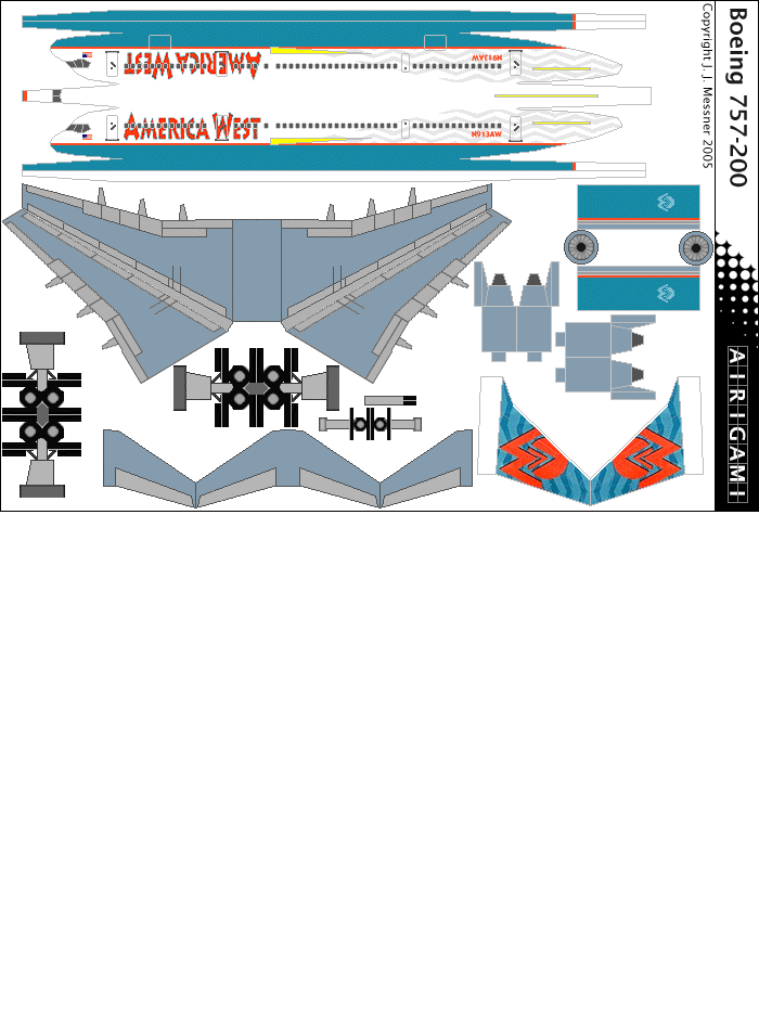 4G: America West (1996 c/s) - Boeing 757-200 [4GAWE0408E]