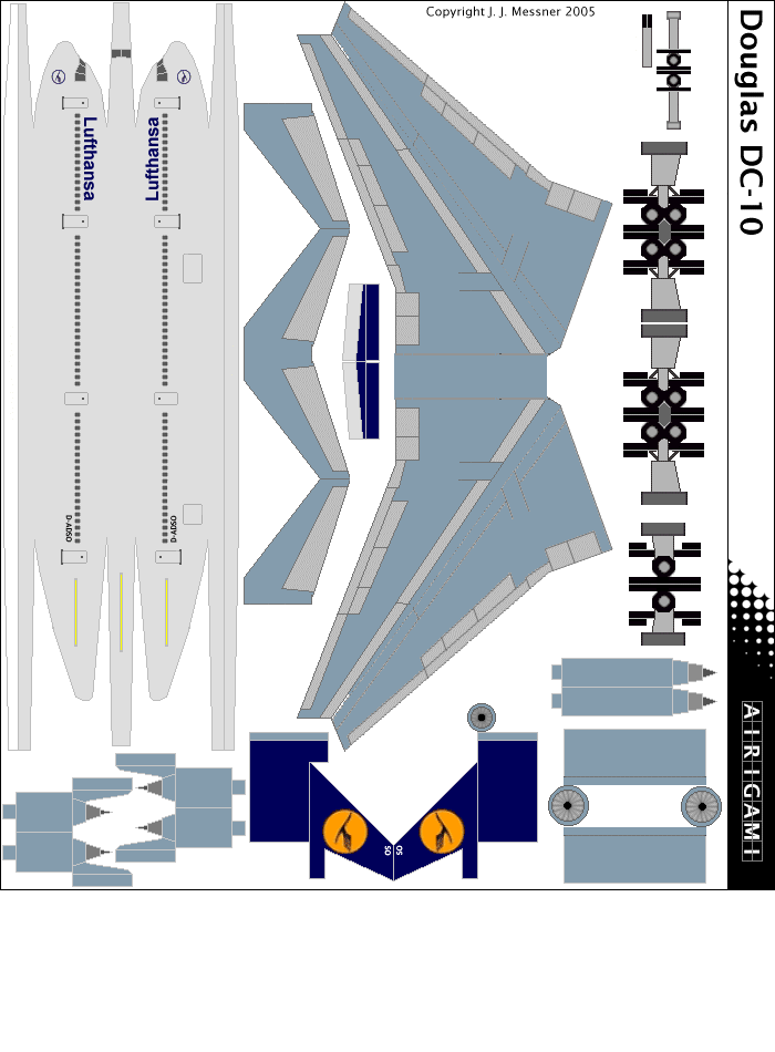 4G: Lufthansa (1988 c/s) – Douglas DC-10-30 [4GDLH0403K] | Papier Avion ...