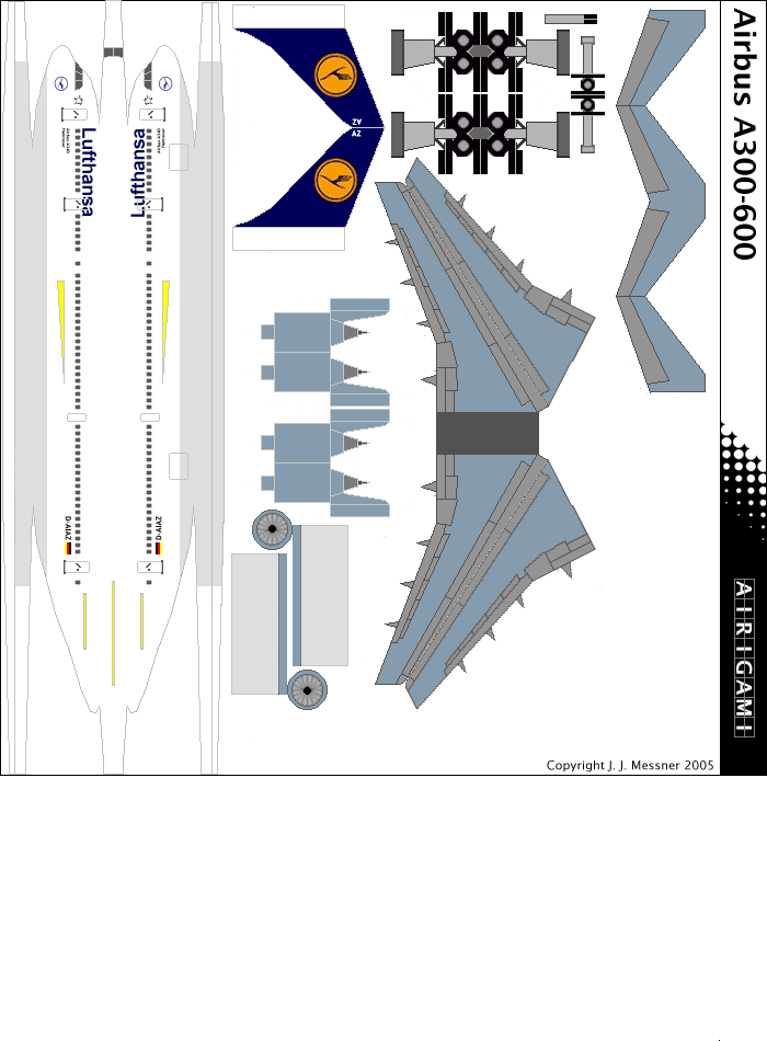 4G: Lufthansa (1989 c/s) – Airbus A300 [4GDLH0402L] | Papier Avion by ...