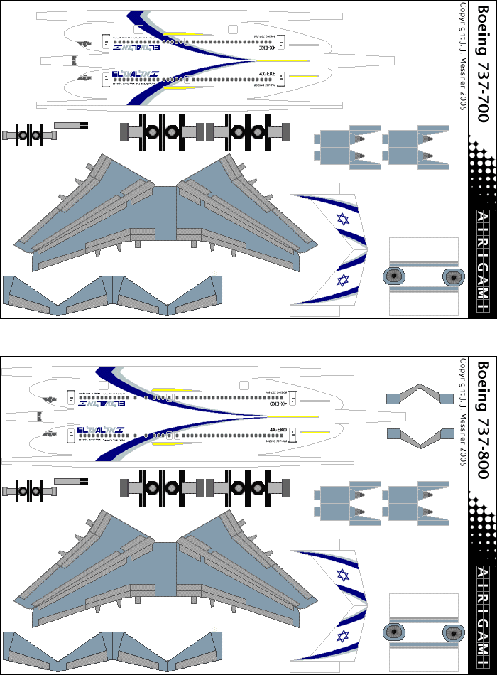 4G: El Al (1999 c/s) - Boeing 737-700 [4GELY0512E] and Boeing 737-800 [4GELY0512F]