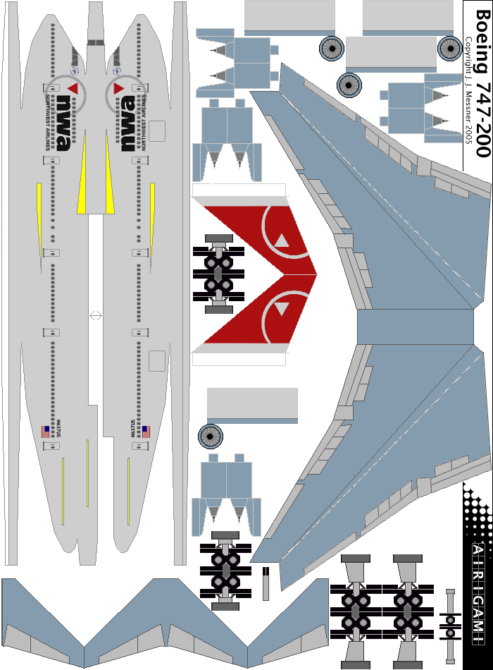 4G: Northwest Airlines (2004 c/s) - Boeing 747-200 [4GNWA0508A]