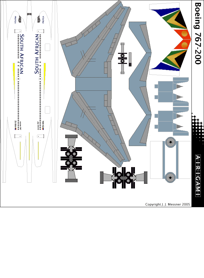 4G: South African Airways (1997 c/s) - Boeing 767-200 [4GSAA0406M]