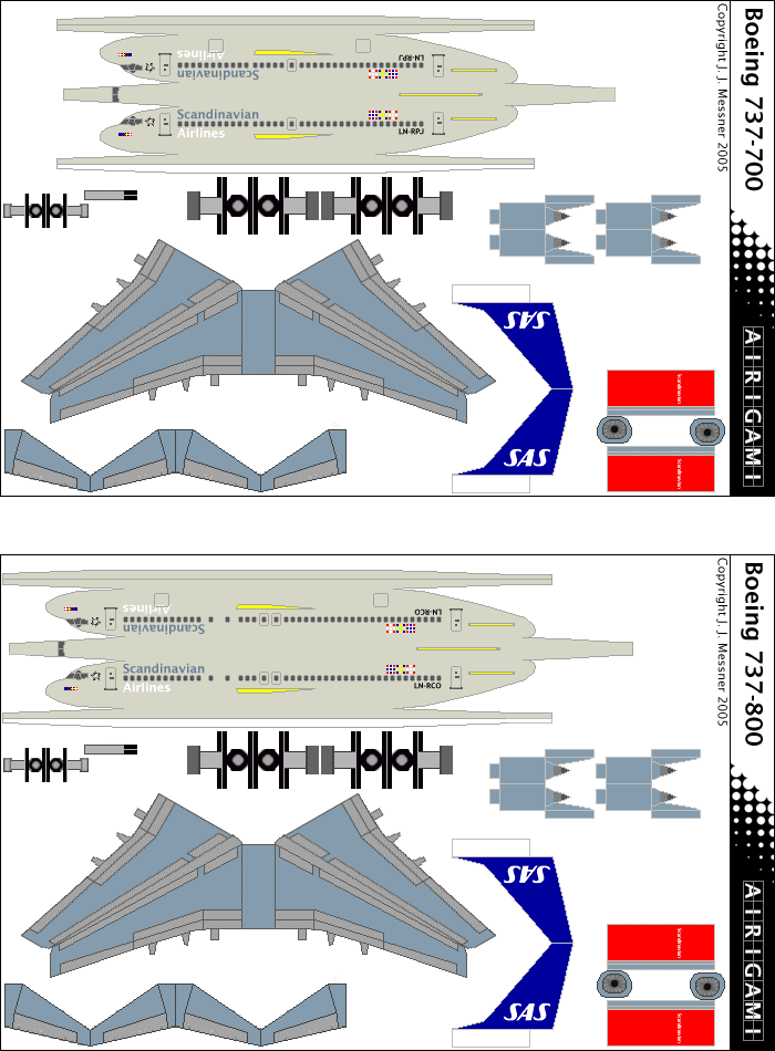 4G: SAS Scandinavian (1999 c/s) - Boeing 737-700 [4GSAS0512C] and Boeing 737-800 [4GSAS0512D]