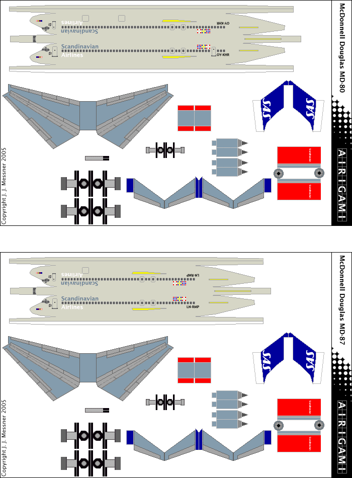 4G: SAS Scandinavian (1999 c/s) - McDonnell Douglas MD81 [4GSAS0512F] and McDonnell Douglas MD-87 [4GSAS0512G]