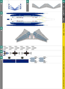 5G: United Airlines (2004 c/s) – Boeing 737-300 [S50706UAL01] | Papier ...