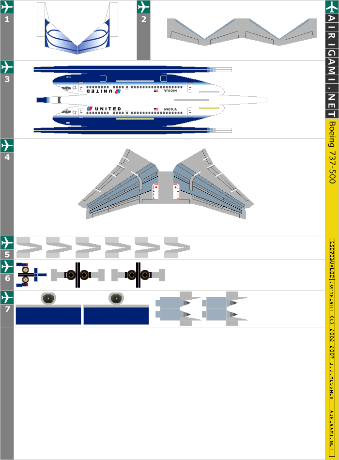 5G: United Airlines (2004 c/s) - Boeing 737-500 [S50706UAL02]