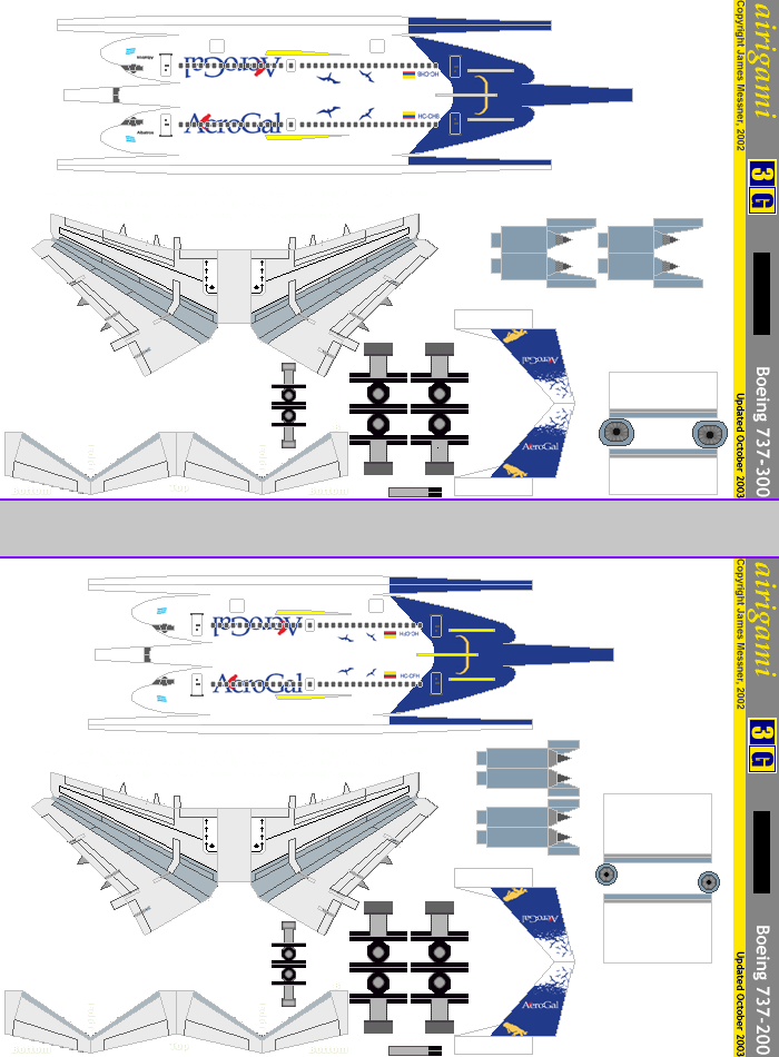 Airigami X: Aerogal (2002 C S) – Boeing 737-200 And Boeing 737-300 By 