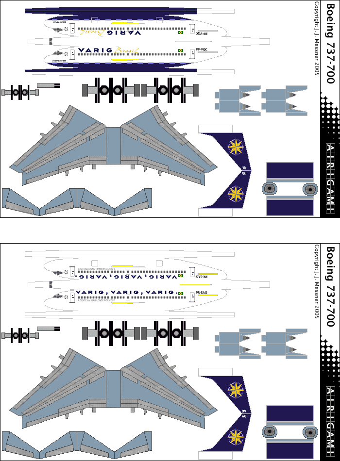 4G: VARIG (1997 c/s) - Boeing 737-700 [4GVRG0604E] and Boeing 737-700 [4GVRG0604F]