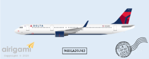 9G: Delta Air Lines (2007 c/s) Airbus A321-2LR [9GDLA20J42]