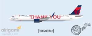 9G: Delta Air Lines (2007 c/s) Airbus A321-2LR [9GDLA20J43]