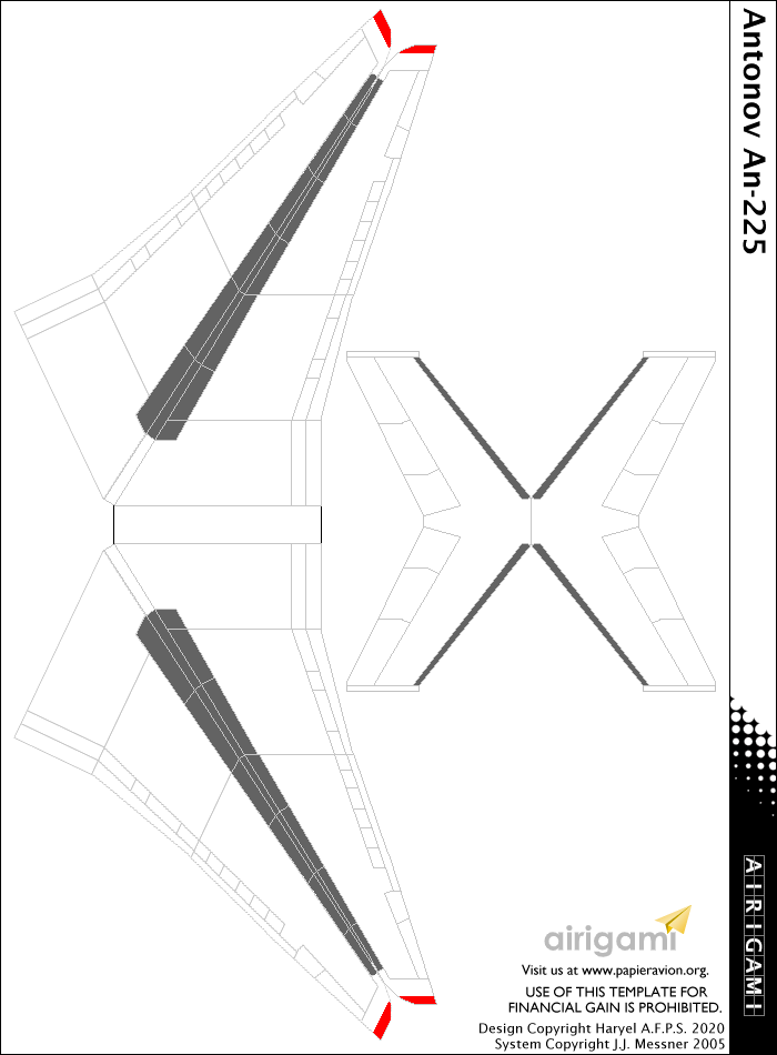 4g Antonov An 225 Template Papier Avion By Airigami 7352