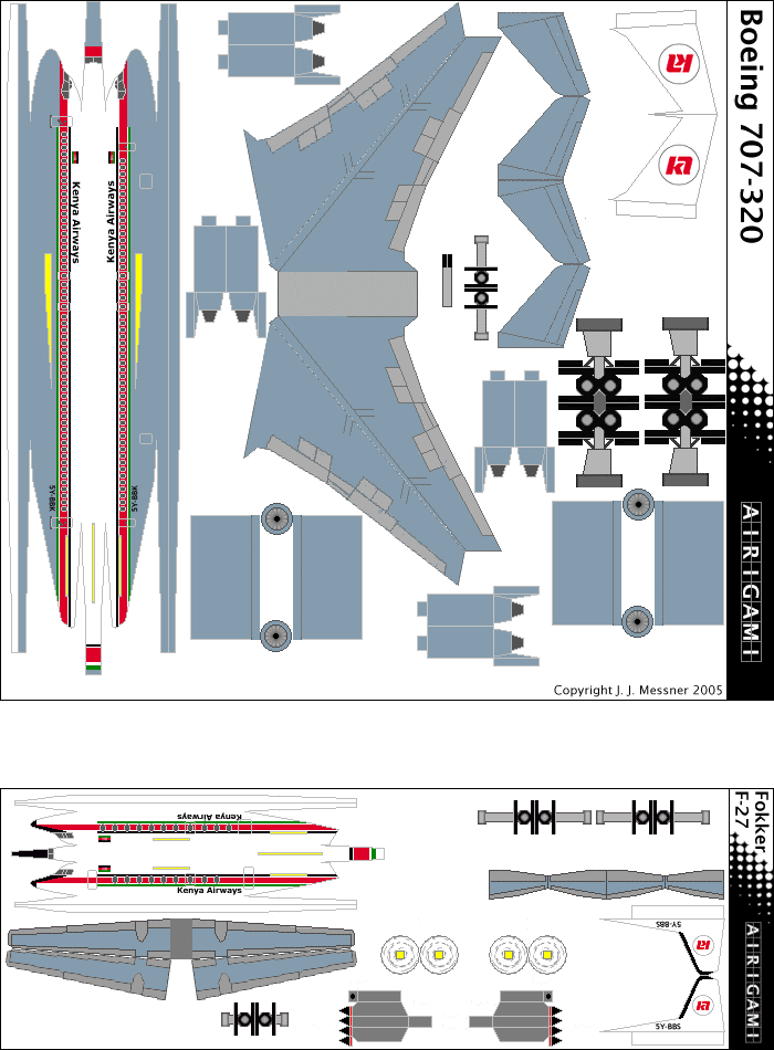 4G: Kenya Airways (1977 c/s) - Boeing 707 [4GKQA0406H] and Fokker F-27 [4GKQA0406N]