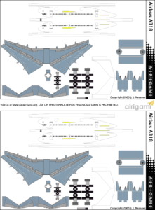 4G: Airbus A318-100 – Template | Papier Avion by Airigami