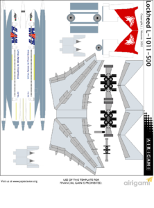 4G: LAM Mozambique (1990 c/s) – Lockheed L-1011-500 [Airigami X by ...