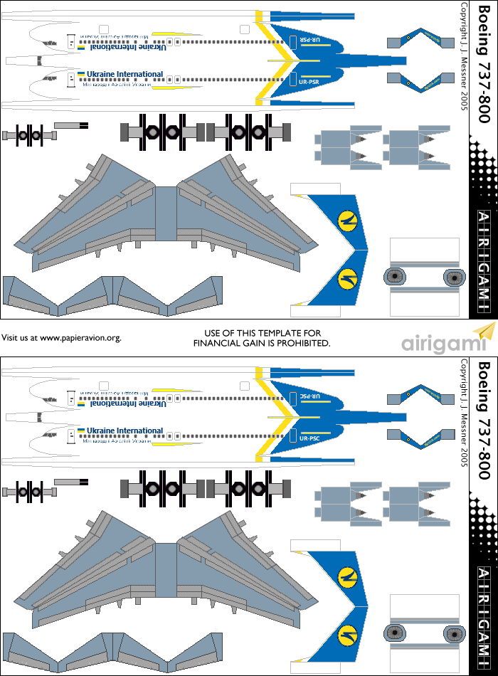 4G: Ukraine International Airlines (2000 c/s) - Boeing 737-800 [Airigami X by AlvaroM]
