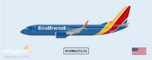 8G: Southwest Airlines (2014 c/s) - Boeing 737-MAX8 [8GSWA20L36]