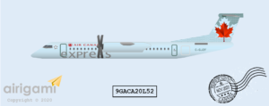 9G: Air Canada Express (2004 c/s) - DeHavilland Dash 8-400Q [9GACA20L52]