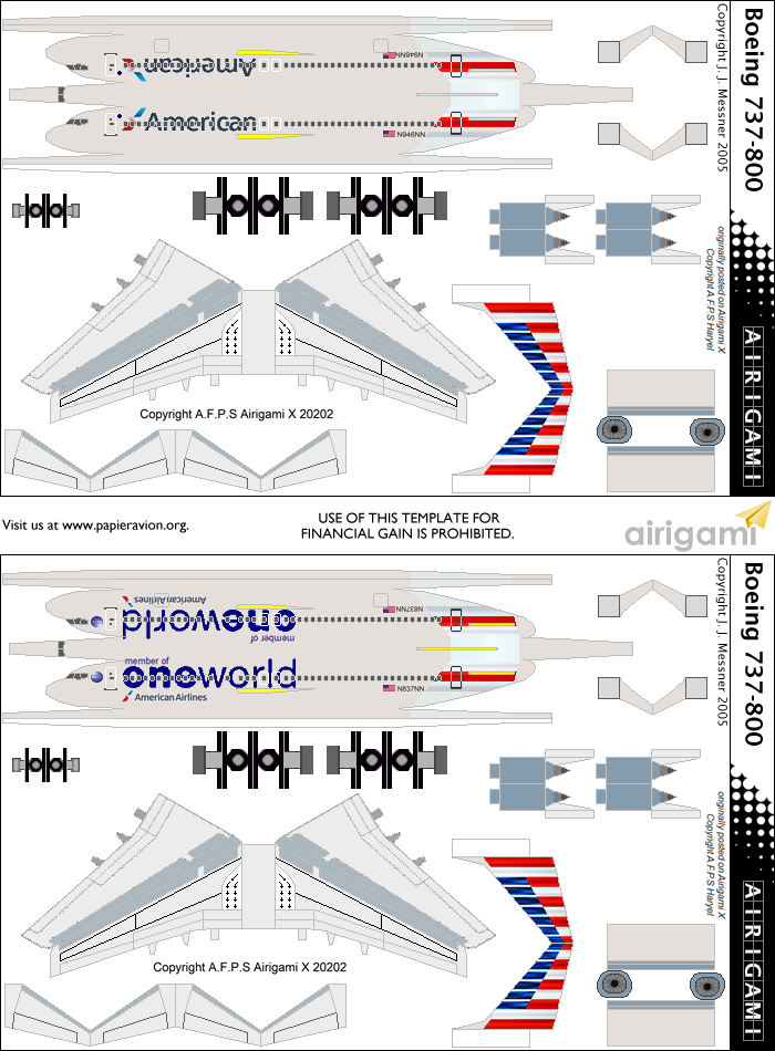4G: American Airlines (2013 c/s) - Boeing 737-800 [Airigami X by Haryel]