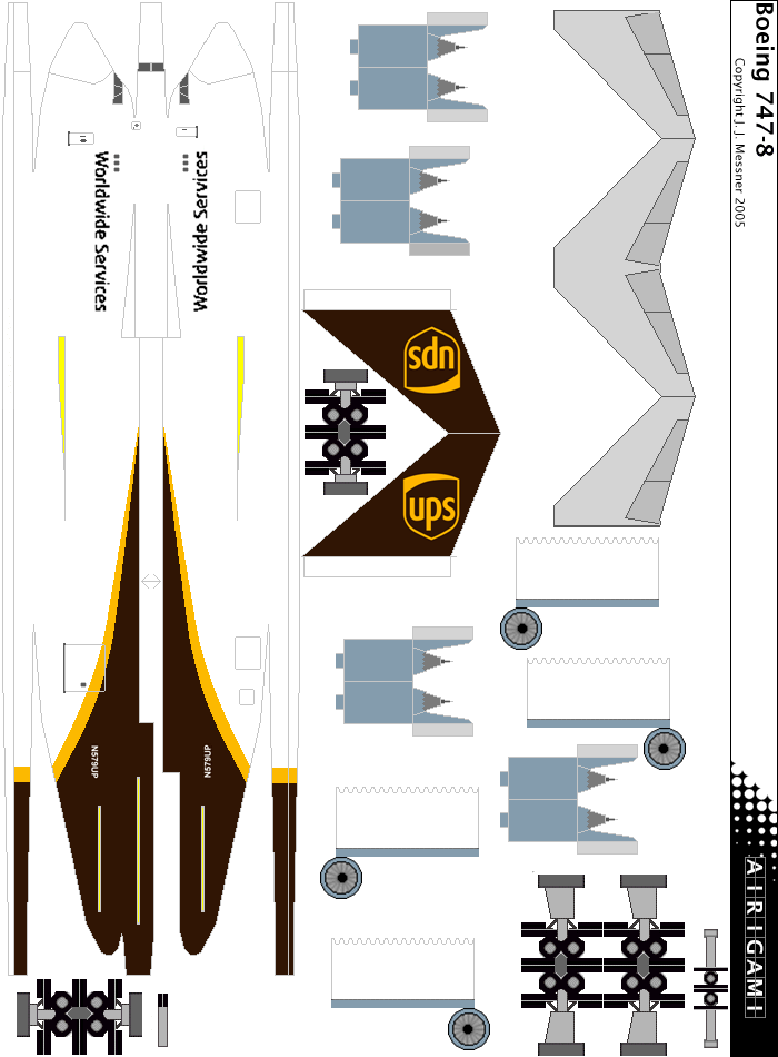 4G: United Parcel Service (2003 c/s) - Boeing 747-8 [Airigami X by Air System 3991]