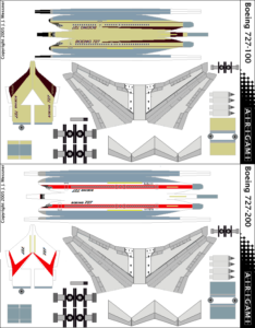 4G: Boeing (1963 c/s) – Boeing 727-100 and Boeing 727-200 [Airigami X ...