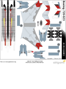 4G: NASA – Boeing 720 [Airigami X by RobertCojan] | Papier Avion by ...