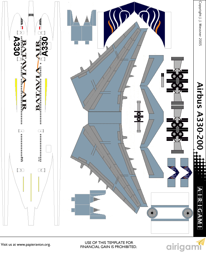 4G: Batavia Air (2005 c/s) - Airbus A330-200 [Airigami X by Richard]