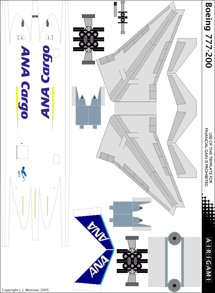 4G: ANA All Nippon Airways Cargo (2014 c/s) - Boeing 777-200 [Airigami X by Air System 3991]