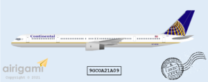 9G: Continental Airlines (1991 c/s) - Boeing 757-300 [9GCOA21A09]