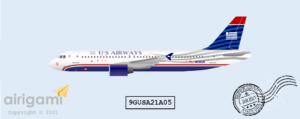 9G: US Airways (2005 c/s) - Airbus A320-200 [9GUSA21A05]