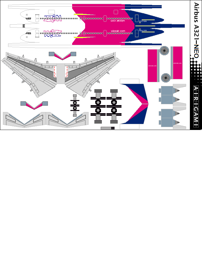 4G: Wizz Air (2018 c/s) - Airbus A321-NEO [Airigami X by RobertCojan]
