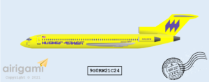 9G: Hughes Airwest (1970 c/s) - Boeing 727-200 [9G0RW21C24]